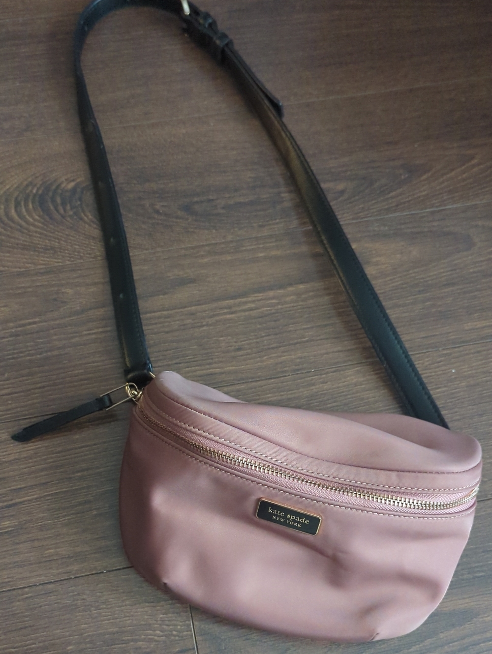 kate spade Dusty Mauve Mini Belt Bag with Black Strap - Picture 4 of 12